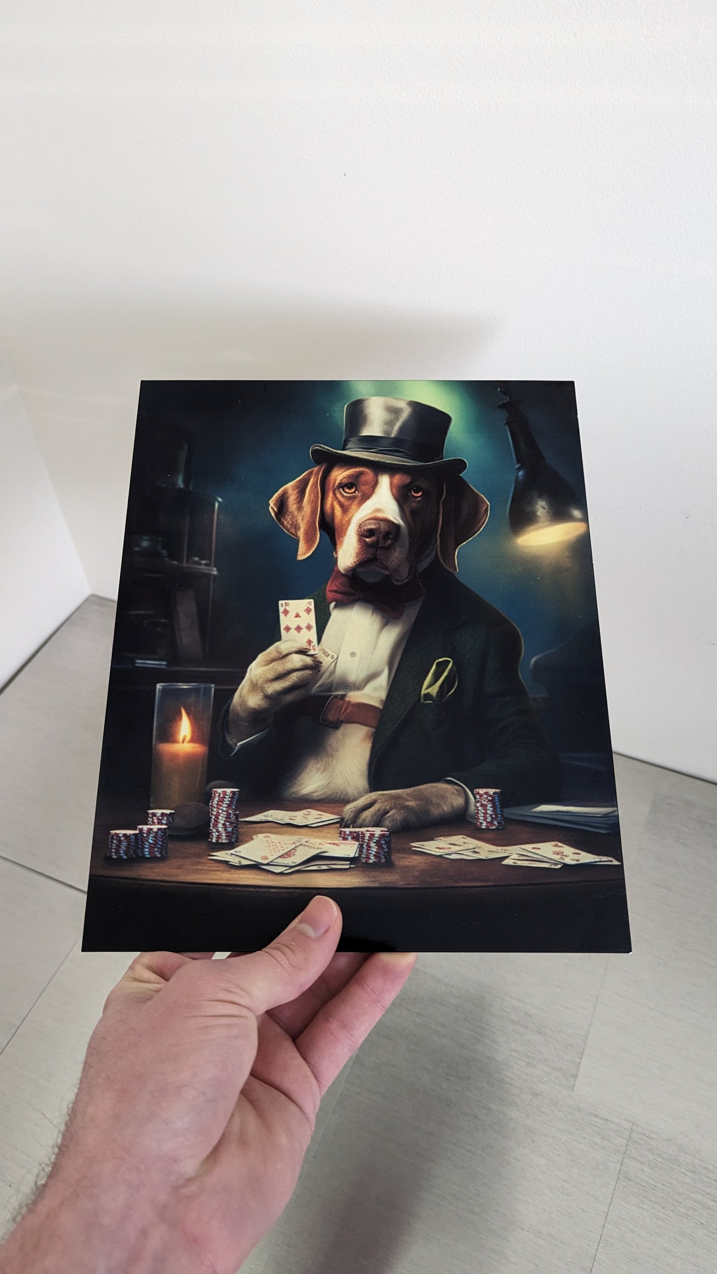 Dog Playing Poker