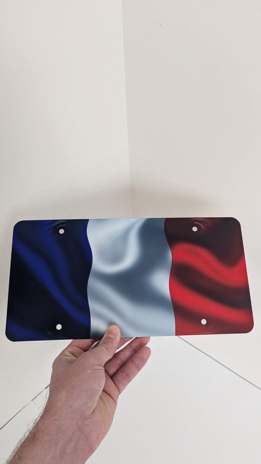 French Flag License Plate