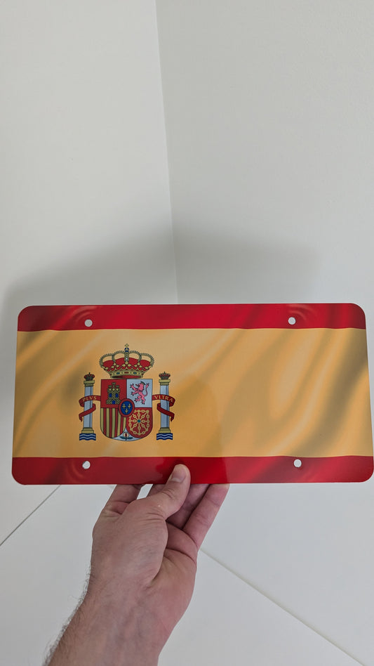 Spanish Flag License Plate