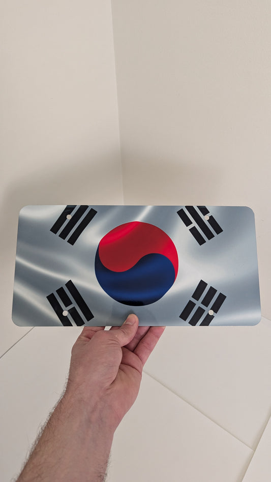 South Korean Flag License Plate