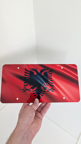 Albanian Flag License Plate